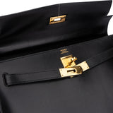 Hermès Black Boxcalf Kelly 32 Handbag