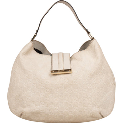 Gucci Leather GG Monogram Guccissima Handbag - vintageandkickz