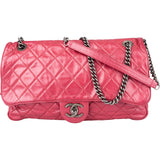 Chanel Quilted Lambskin Antiques Single Flap Crossbody Bag