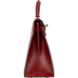 Hermès Bordeaux Boxcalf Kelly 32 Handbag