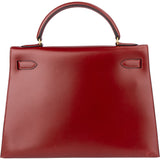Hermès Bordeaux Boxcalf Kelly 32 Handbag