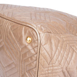 Miu Miu Quilted Taupe Leather Handbag