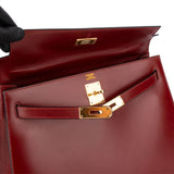 Hermès Bordeaux Boxcalf Kelly 32 Handbag