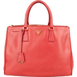 Prada Red Saffiano Leather Galleria Handbag