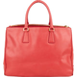 Prada Red Saffiano Leather Galleria Handbag