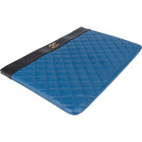 Chanel Quilted Bicolor Leather CC Clutch