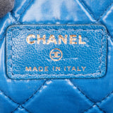 Chanel Quilted Bicolor Leather CC Clutch