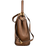Fendi Brown Leather Peekaboo Handbag - vintageandkickz