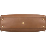 Fendi Brown Leather Peekaboo Handbag - vintageandkickz