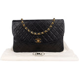 Chanel Quilted Lambskin 24K Gold Single Flap Shoulder Bag