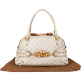 Gucci GG Leather Monogram Horsebit Handbag