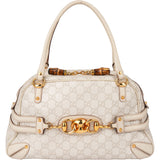 Gucci GG Leather Monogram Horsebit Handbag