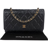 Chanel Quilted Caviar Leather Wallet On Chain Crossbody Bag