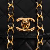 Chanel Quilted Lambskin 24K Gold Single Flap Shoulder Bag