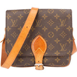 Louis Viitton Canvas Monogram Cartouchiere MM Crossbody Bag