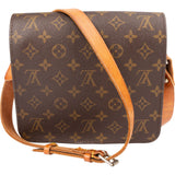 Louis Viitton Canvas Monogram Cartouchiere MM Crossbody Bag