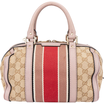 Gucci GG Monogram Sherry Line Boston Handbag - vintageandkickz