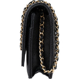 Chanel Quilted Caviar Leather Wallet On Chain Crossbody Bag