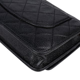 Chanel Quilted Caviar Leather Wallet On Chain Crossbody Bag