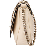 Gucci White Leather GG Soho Crossbody Bag