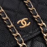 Chanel Quilted Caviar Leather Wallet On Chain Crossbody Bag