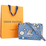 Louis Vuitton Blue Epi Leather Twist Aztec Shoulder Bag