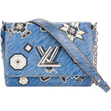 Louis Vuitton Blue Epi Leather Twist Aztec Shoulder Bag