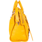 Balenciaga Yellow Leather City Handbag - vintageandkickz