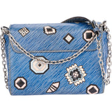 Louis Vuitton Blue Epi Leather Twist Aztec Shoulder Bag