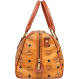 MCM Visetos Monogram Boston Handbag