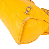 Balenciaga Yellow Leather City Handbag - vintageandkickz