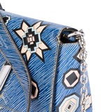 Louis Vuitton Blue Epi Leather Twist Aztec Shoulder Bag