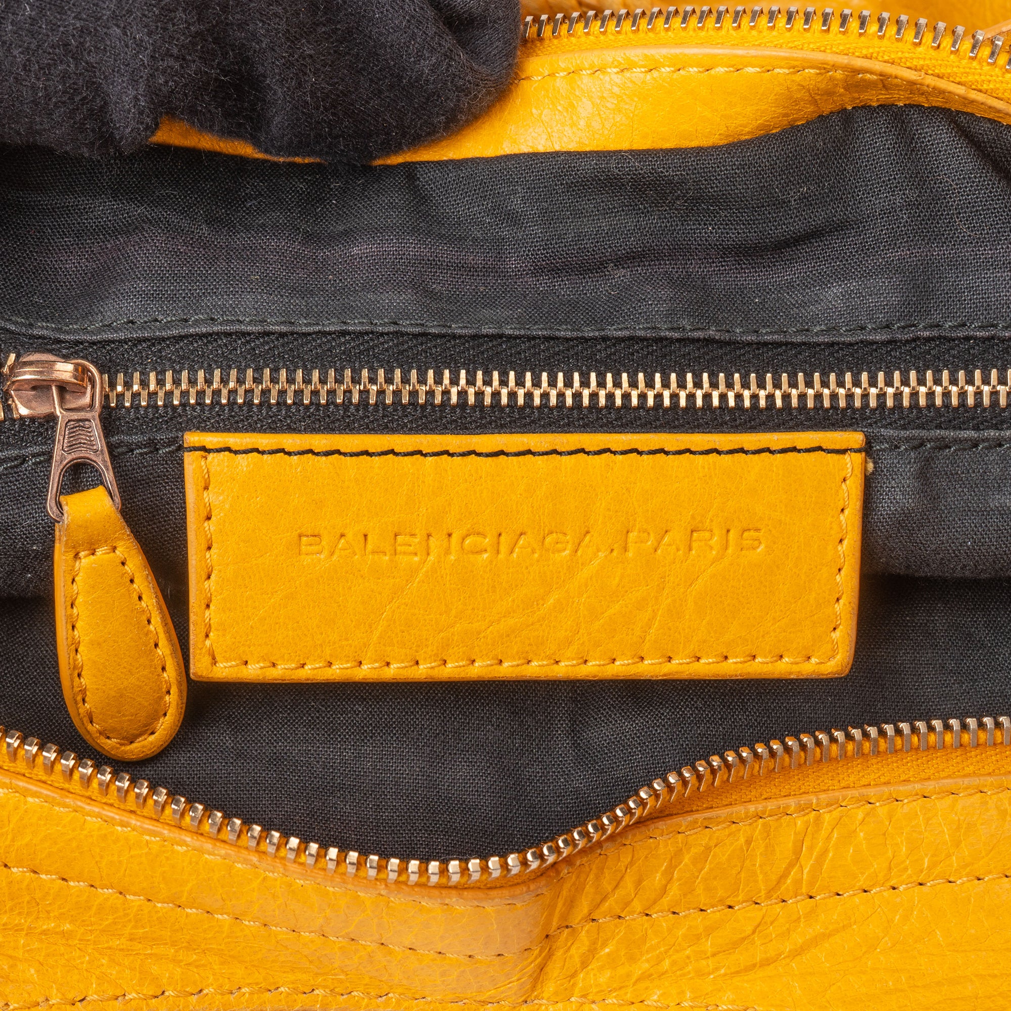 Balenciaga Yellow Leather City Handbag - vintageandkickz