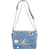 Louis Vuitton Blue Epi Leather Twist Aztec Shoulder Bag