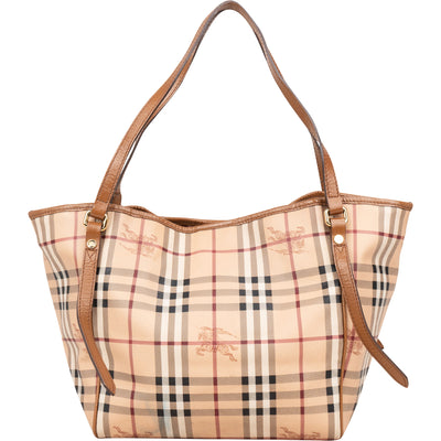 Burberry Haymarket Check Hobo Shoulder Bag