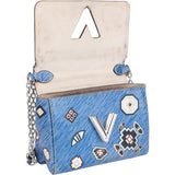 Louis Vuitton Blue Epi Leather Twist Aztec Shoulder Bag