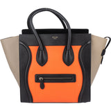 Céline Tricolor Leather Luggage Handbag