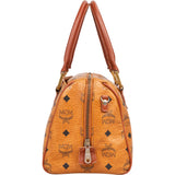 MCM Visetos Monogram Boston Handbag