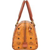 MCM Visetos Monogram Boston Handbag