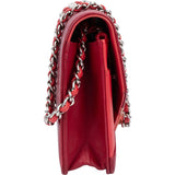 Chanel Multicolor Lambskin Single Flap Wallet On Chain Crossbody Bag