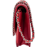 Chanel Multicolor Lambskin Single Flap Wallet On Chain Crossbody Bag