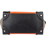 Céline Tricolor Leather Luggage Handbag