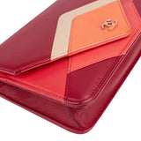 Chanel Multicolor Lambskin Single Flap Wallet On Chain Crossbody Bag