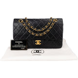 Chanel Quilted Lambskin 24K Gold Medium Double Flap Crossbody Bag
