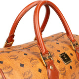 MCM Visetos Monogram Boston Handbag
