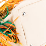 Prada Multicolor Feathers Canapa Handbag