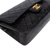 Chanel Quilted Lambskin 24K Gold Medium Double Flap Crossbody Bag