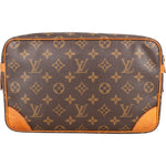 Louis Vuitton Canvas Monogram Compiegne 28 Clutch - vintageandkickz