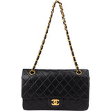 Chanel Quilted Lambskin 24K Gold Medium Double Flap Crossbody Bag