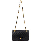 Chanel Quilted Lambskin 24K Gold Medium Double Flap Crossbody Bag